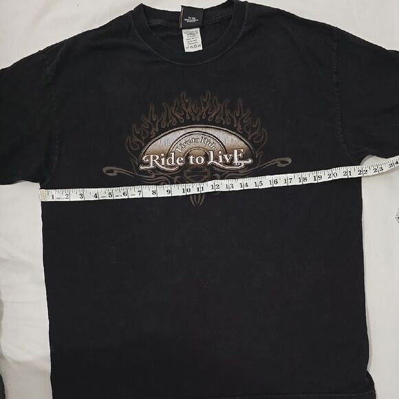 Harley-Davidson Black Graphic T-Shirt vintage size large - Picture 3 of 8
